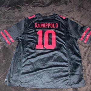 Men's Black and Red Football Jersey garopollo forty niners 49s xl jersey.